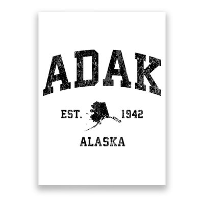 Adak Alaska Ak Vintage Athletic Sports Design Poster