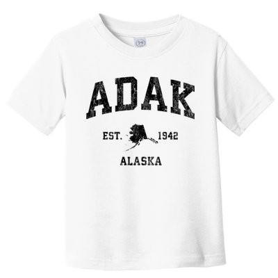 Adak Alaska Ak Vintage Athletic Sports Design Toddler T-Shirt