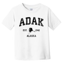 Adak Alaska Ak Vintage Athletic Sports Design Toddler T-Shirt