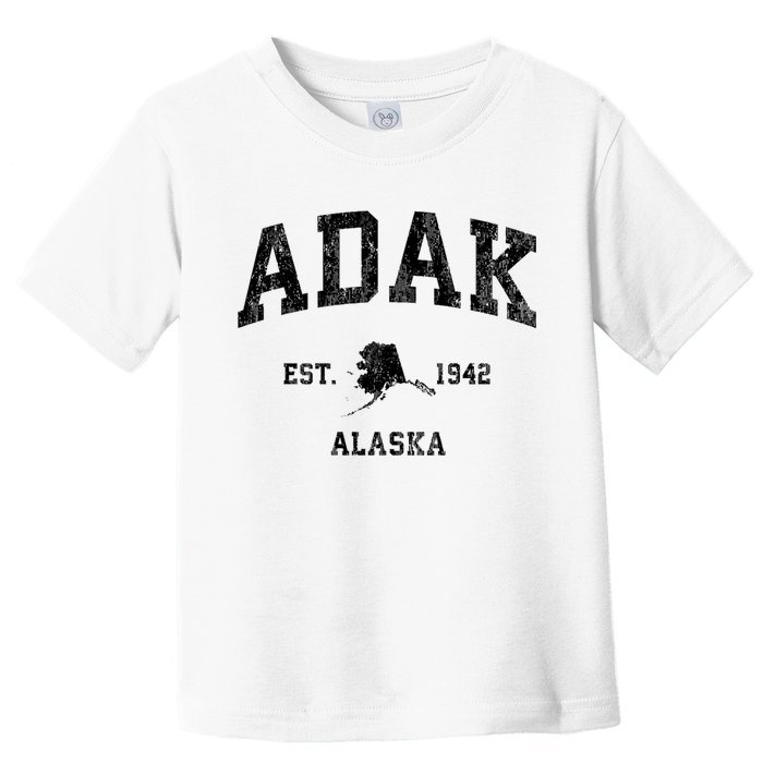 Adak Alaska Ak Vintage Athletic Sports Design Toddler T-Shirt