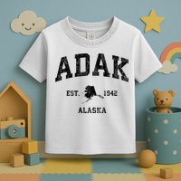 Adak Alaska Ak Vintage Athletic Sports Design Toddler T-Shirt