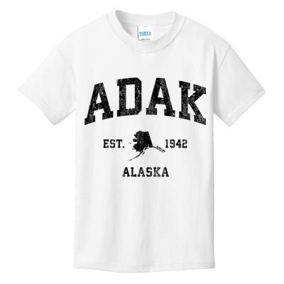 Adak Alaska Ak Vintage Athletic Sports Design Kids T-Shirt