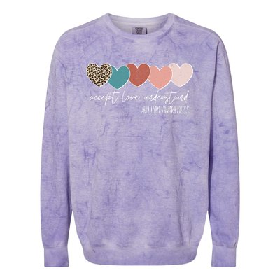 Autism Awareness Accept Love Understand Colorblast Crewneck Sweatshirt