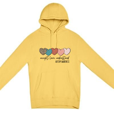 Autism Awareness Accept Love Understand Premium Pullover Hoodie