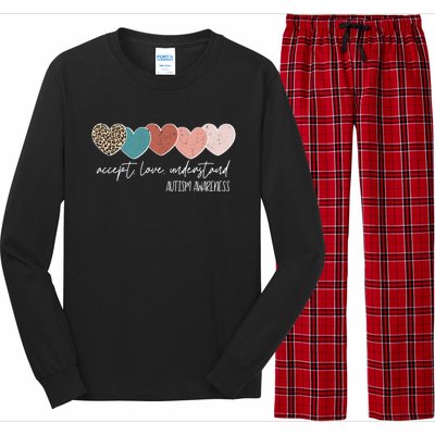 Autism Awareness Accept Love Understand Long Sleeve Pajama Set