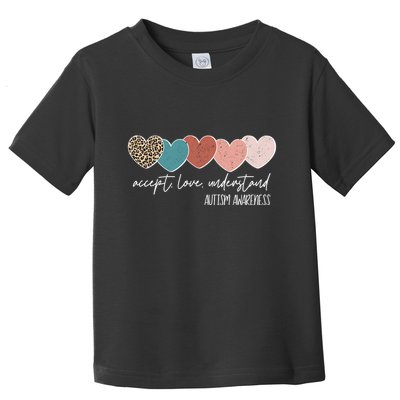 Autism Awareness Accept Love Understand Toddler T-Shirt
