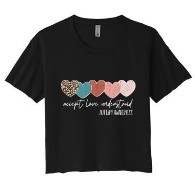 Autism Awareness Accept Love Understand Crop Top