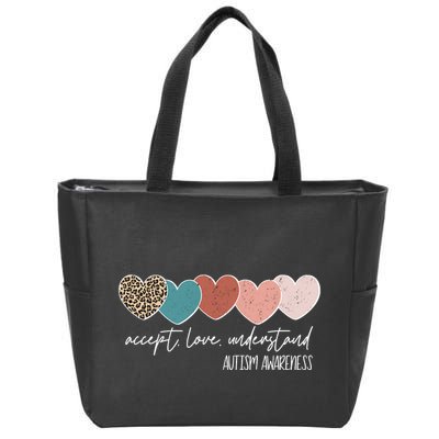 Autism Awareness Accept Love Understand Zip Tote Bag