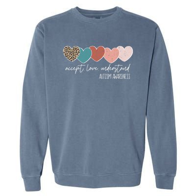 Autism Awareness Accept Love Understand Garment-Dyed Sweatshirt