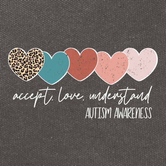 Autism Awareness Accept Love Understand Cotton Canvas Backpack