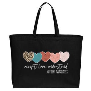 Autism Awareness Accept Love Understand Cotton Canvas Jumbo Tote