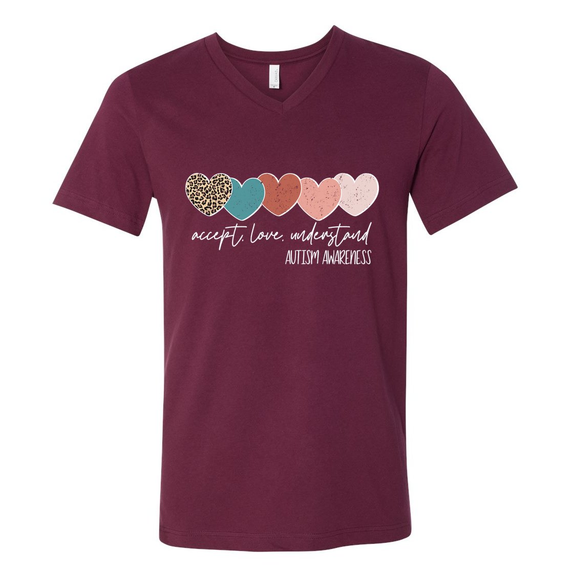 Autism Awareness Accept Love Understand V-Neck T-Shirt