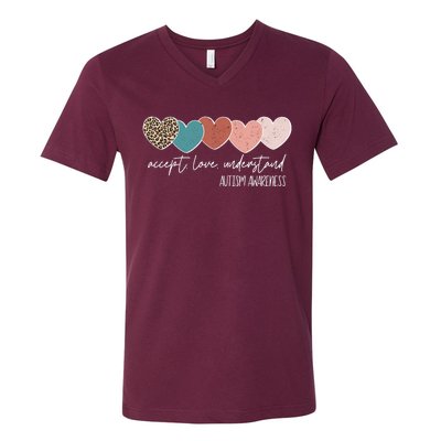 Autism Awareness Accept Love Understand V-Neck T-Shirt