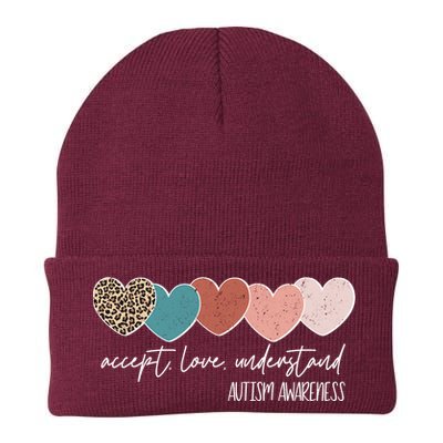 Autism Awareness Accept Love Understand Knit Cap Winter Beanie