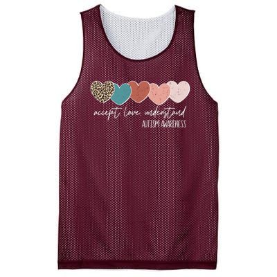 Autism Awareness Accept Love Understand Mesh Reversible Basketball Jersey Tank