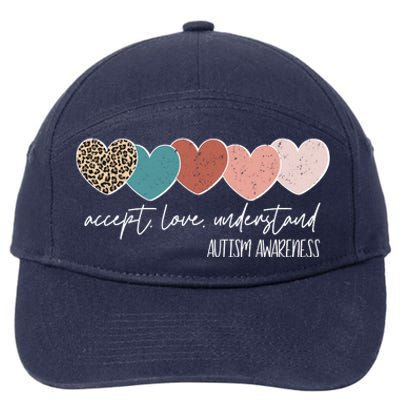 Autism Awareness Accept Love Understand 7-Panel Snapback Hat