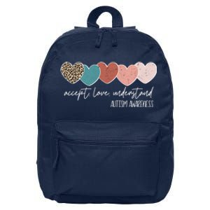 Autism Awareness Accept Love Understand 16 in Basic Backpack