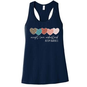 Autism Awareness Accept Love Understand Women's Racerback Tank