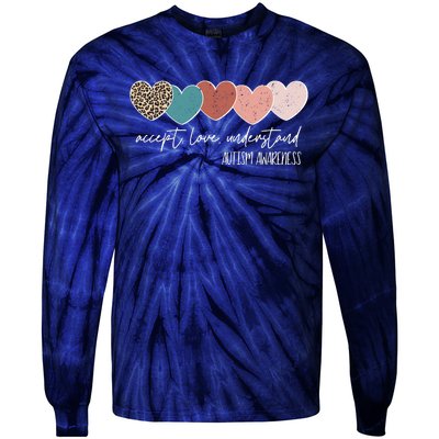 Autism Awareness Accept Love Understand Tie-Dye Long Sleeve Shirt