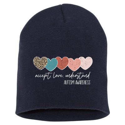 Autism Awareness Accept Love Understand Short Acrylic Beanie