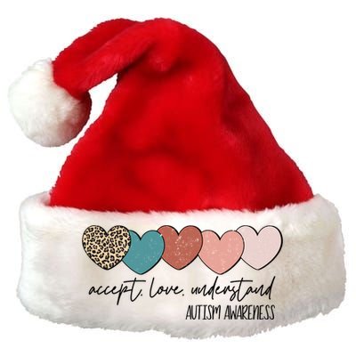 Autism Awareness Accept Love Understand Premium Christmas Santa Hat