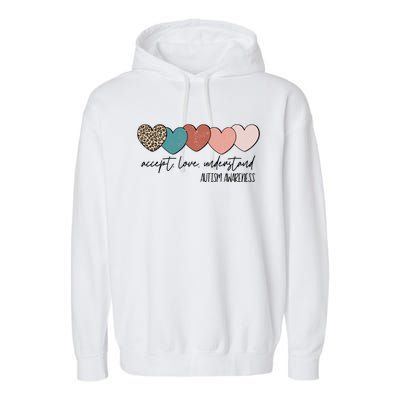 Autism Awareness Accept Love Understand Garment-Dyed Fleece Hoodie