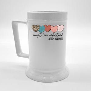 Autism Awareness Accept Love Understand Beer Stein