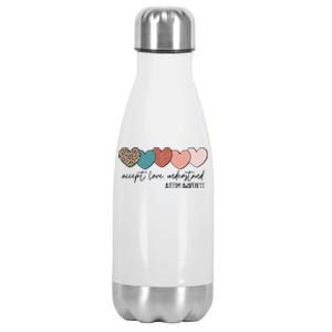 Autism Awareness Accept Love Understand Stainless Steel Insulated Water Bottle