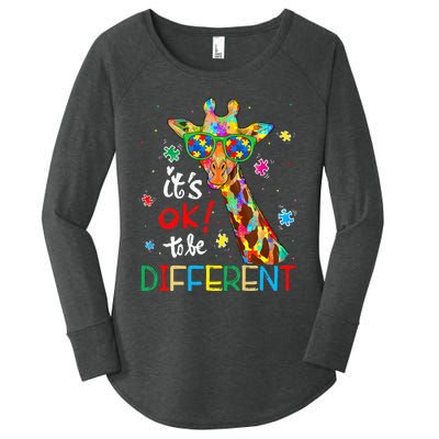 Autism Awareness Acceptance Its Ok To Be Different Women's Perfect Tri Tunic Long Sleeve Shirt