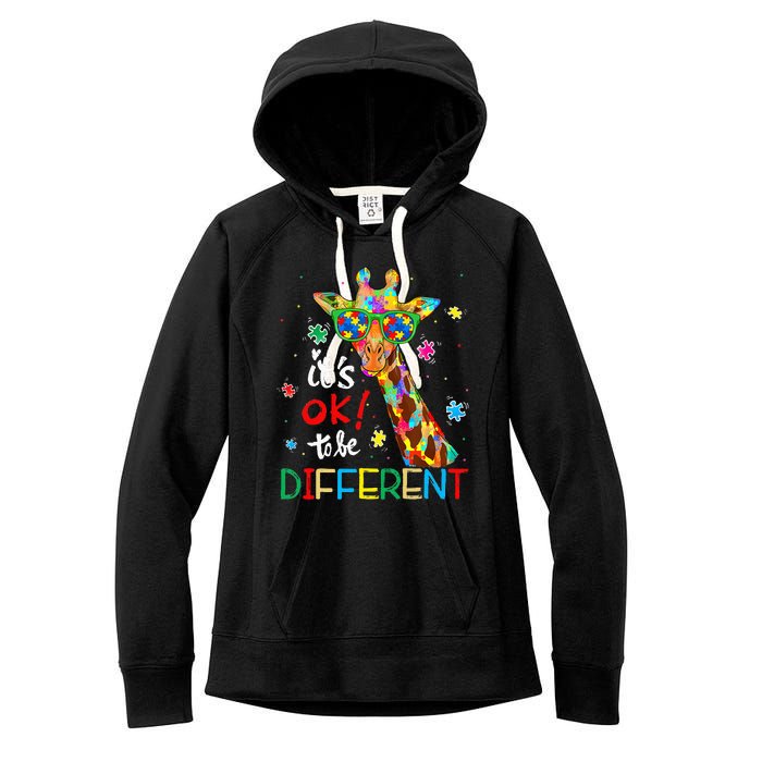 Autism Awareness Acceptance Its Ok To Be Different Women's Fleece Hoodie