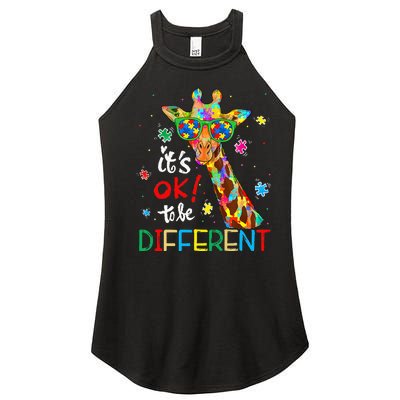 Autism Awareness Acceptance Its Ok To Be Different Women’s Perfect Tri Rocker Tank