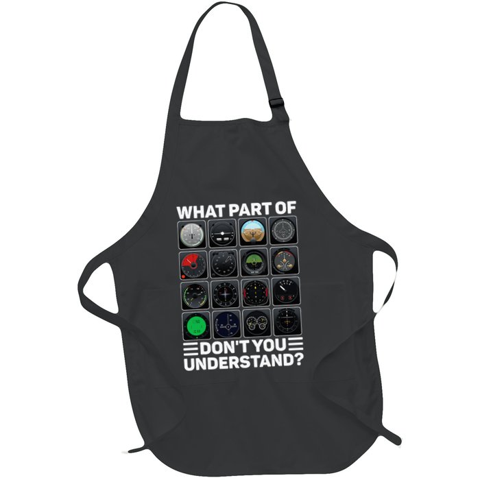 Airline Aircraft Airplane Pilot Tools Instruments Indicators Full-Length Apron With Pockets