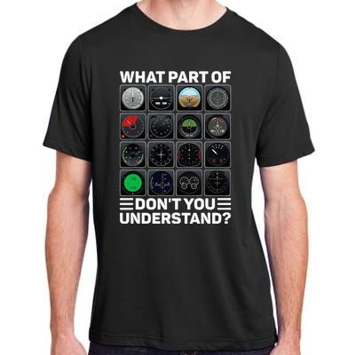 Airline Aircraft Airplane Pilot Tools Instruments Indicators Adult ChromaSoft Performance T-Shirt