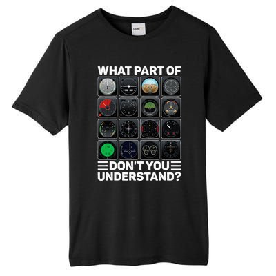 Airline Aircraft Airplane Pilot Tools Instruments Indicators Tall Fusion ChromaSoft Performance T-Shirt