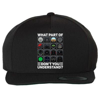 Airline Aircraft Airplane Pilot Tools Instruments Indicators Wool Snapback Cap