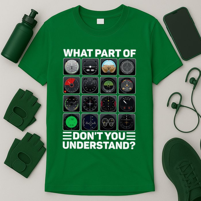 Airline Aircraft Airplane Pilot Tools Instruments Indicators T-Shirt
