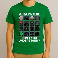 Airline Aircraft Airplane Pilot Tools Instruments Indicators T-Shirt
