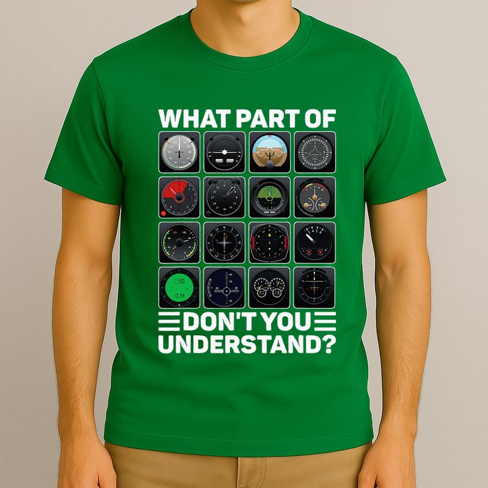 Airline Aircraft Airplane Pilot Tools Instruments Indicators T-Shirt
