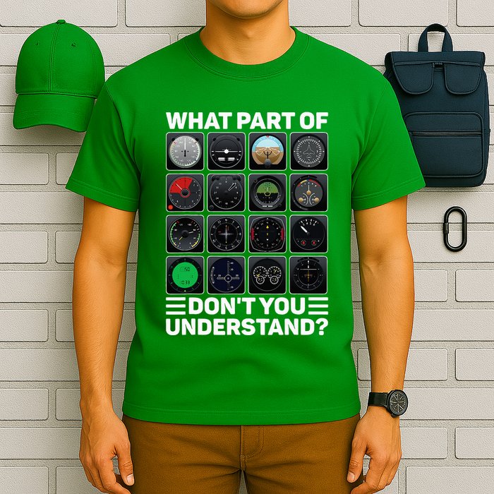 Airline Aircraft Airplane Pilot Tools Instruments Indicators T-Shirt
