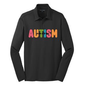 Autism Awareness Autistic Son Proud Autism Mama Autism Mom Meaningful Gift Silk Touch Performance Long Sleeve Polo