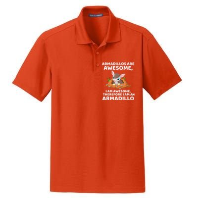 Armadillo's Are Awesome, Therefore I Am An Armadillo Dry Zone Grid Polo