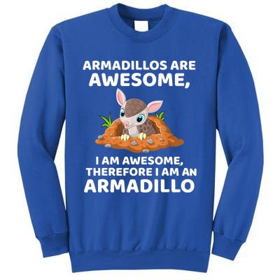 Armadillo's Are Awesome, Therefore I Am An Armadillo Sweatshirt