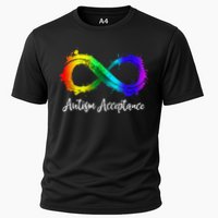 Autism Awareness Acceptance Rainbow Infinity Symbol Cooling Performance Crew T-Shirt
