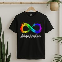 Autism Awareness Acceptance Rainbow Infinity Symbol T-Shirt