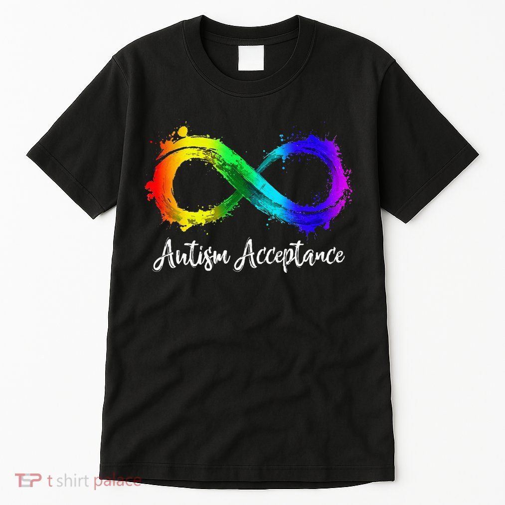Autism Awareness Acceptance Rainbow Infinity Symbol Tall T-Shirt