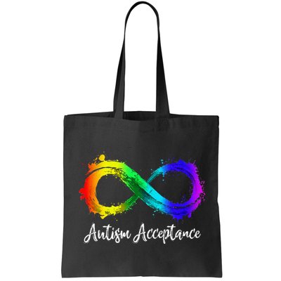 Autism Awareness Acceptance Rainbow Infinity Symbol Bag