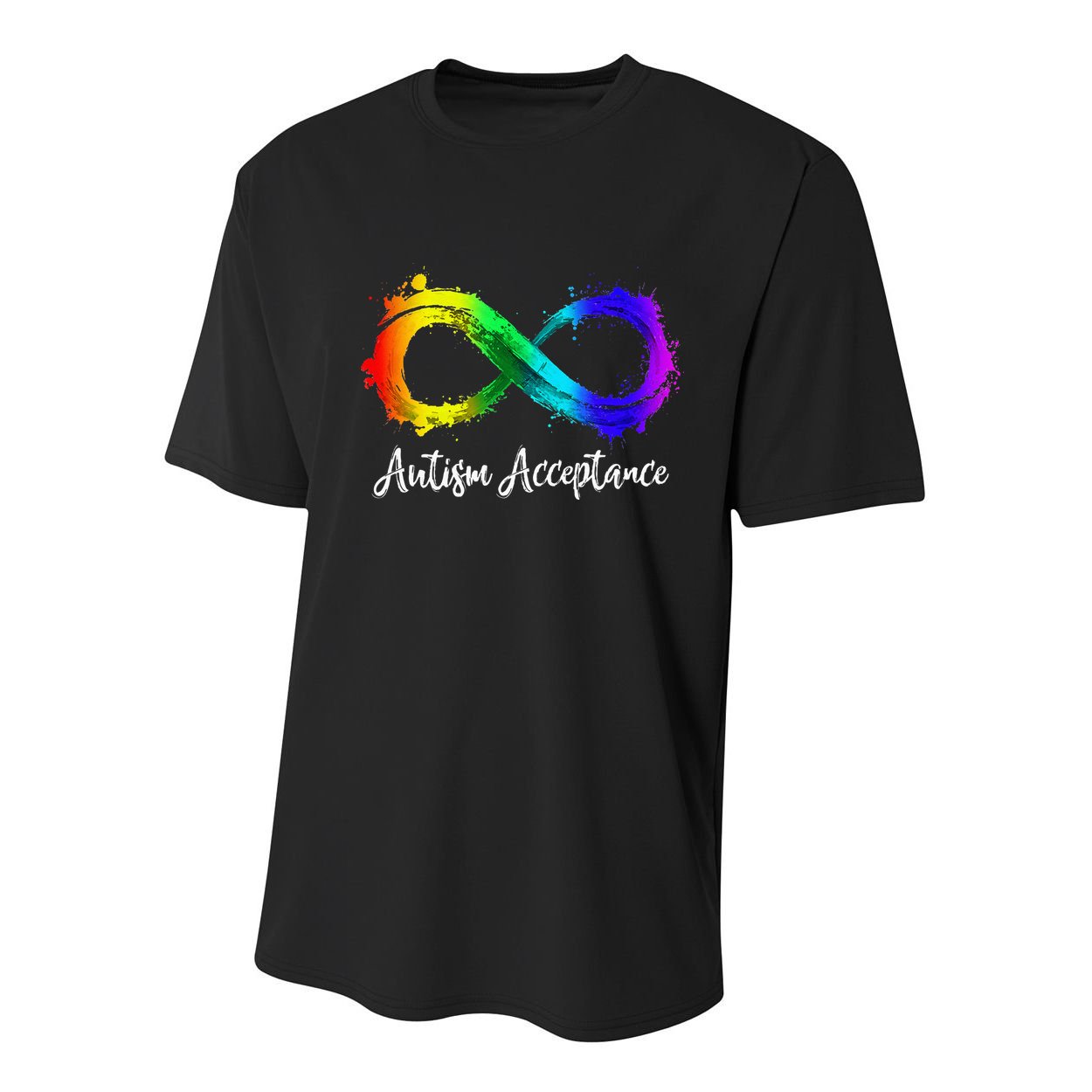 Autism Awareness Acceptance Rainbow Infinity Symbol Youth Performance Sprint T-Shirt