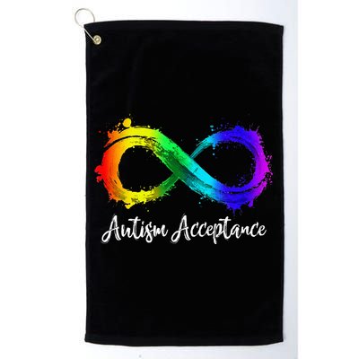 Autism Awareness Acceptance Rainbow Infinity Symbol Golf Towel