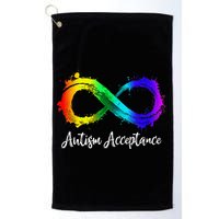 Autism Awareness Acceptance Rainbow Infinity Symbol Golf Towel