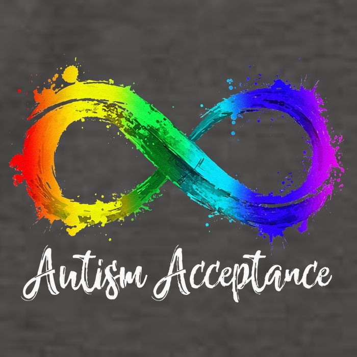 Autism Awareness Acceptance Rainbow Infinity Symbol Vector Backpack